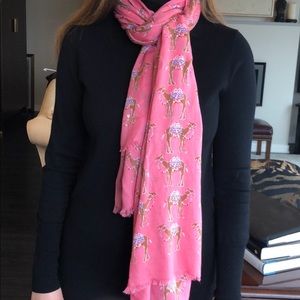 Kate Spade Pink Camel March Oblong Scarf